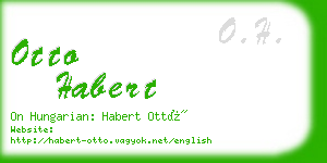 otto habert business card